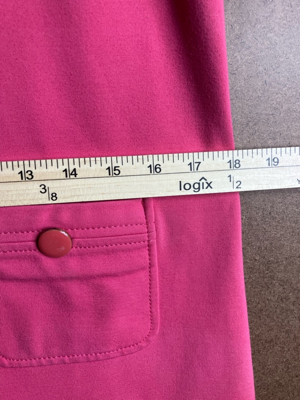 Talbots Hot Pink Short Sleeve Shift Dress with Front Pockets - Picture 5 of 7